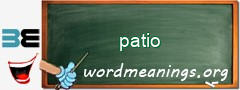 WordMeaning blackboard for patio